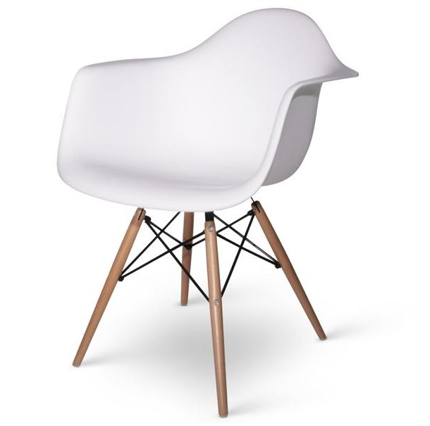 band Legacy Clip vlinder Lot de 6 fauteuils Charles Eames DAW blanc Discount-Design