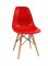 Lot de 4 chaises Charles EAMES DSW rouge