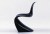 Lot de 4 Chaises type panton noir mat