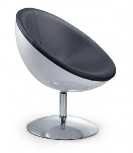 Fauteuil half moon noir et blanc