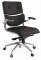 Fauteuil de bureau MEGA design en cuir noir