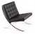 fauteuil barcelona en cuir noir