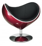 Fauteuil moon design rouge et noir