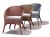 Lot de 2 chaises en resine tressee design bi-color marron