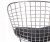 Chaise Diamond Harry Bertoia avec coussin noir