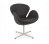 Fauteuil swan gris type Jacobsen