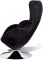 Fauteuil design Cocoon avec revetement noir oeuf 