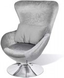 Fauteuil design Cocoon avec revetement gris oeuf