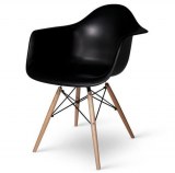 Lot de 4 fauteuils Charles EAMES DAW noir