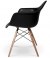 Lot de 6 fauteuils DAW noir type Charles Eames