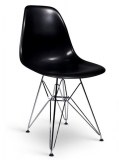 Lot de 4 chaises Charles EAMES DSR noir 