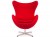 Fauteuil egg rouge style Jacobsen