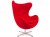 Fauteuil egg rouge style Jacobsen