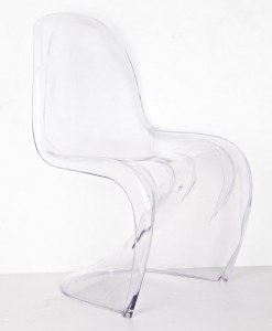 4 Chaises type panton transparentes