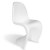 6 Chaises type panton blanc brillant laqué