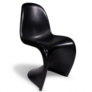 Lot de 6 Chaises type panton noir mat