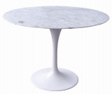 Table tulipe ronde avec disque marbre 110 cm